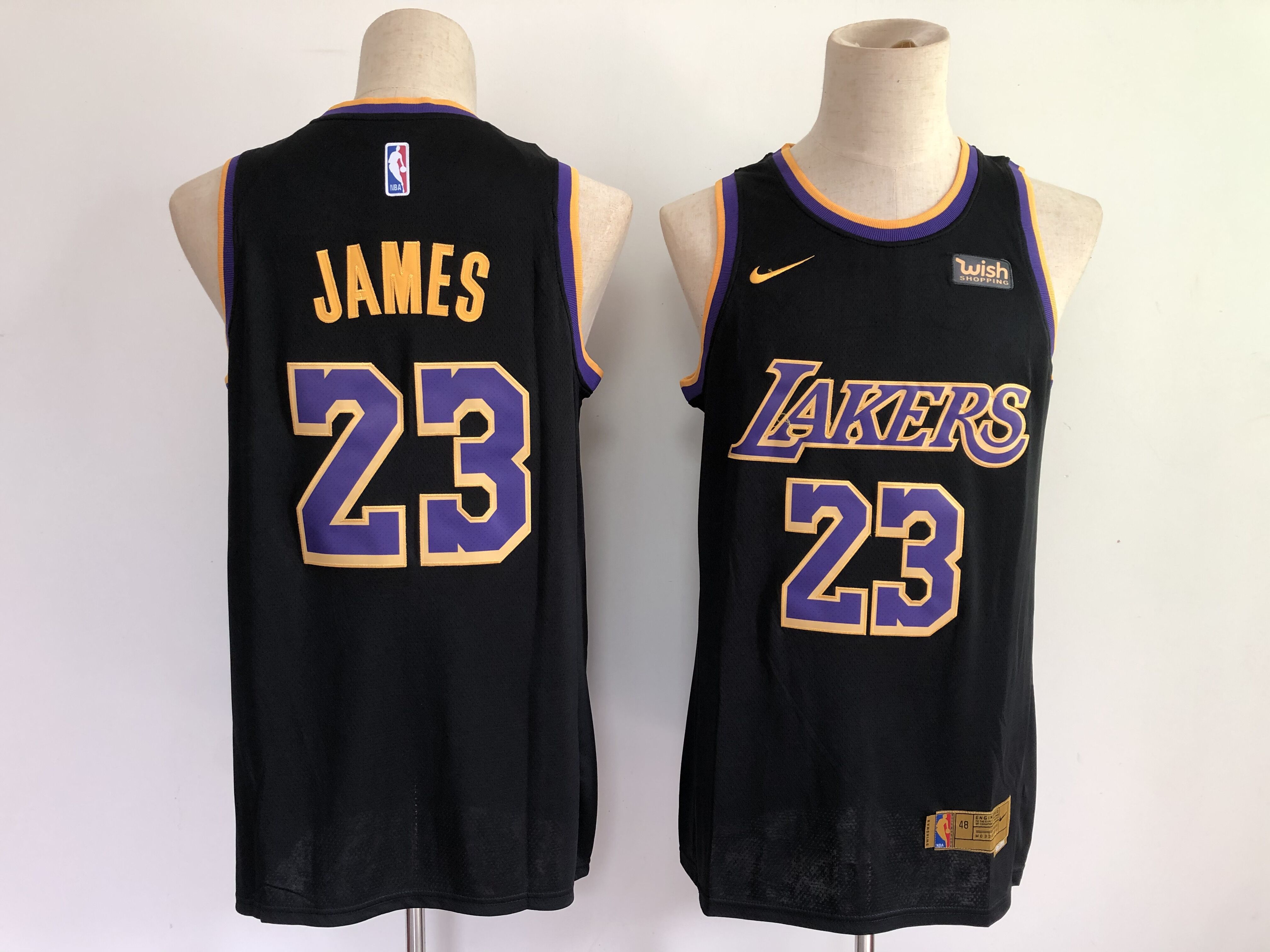 Men Los Angeles Lakers #23 James Black Award Edition 2021 Nike NBA Jersey->miami heat->NBA Jersey